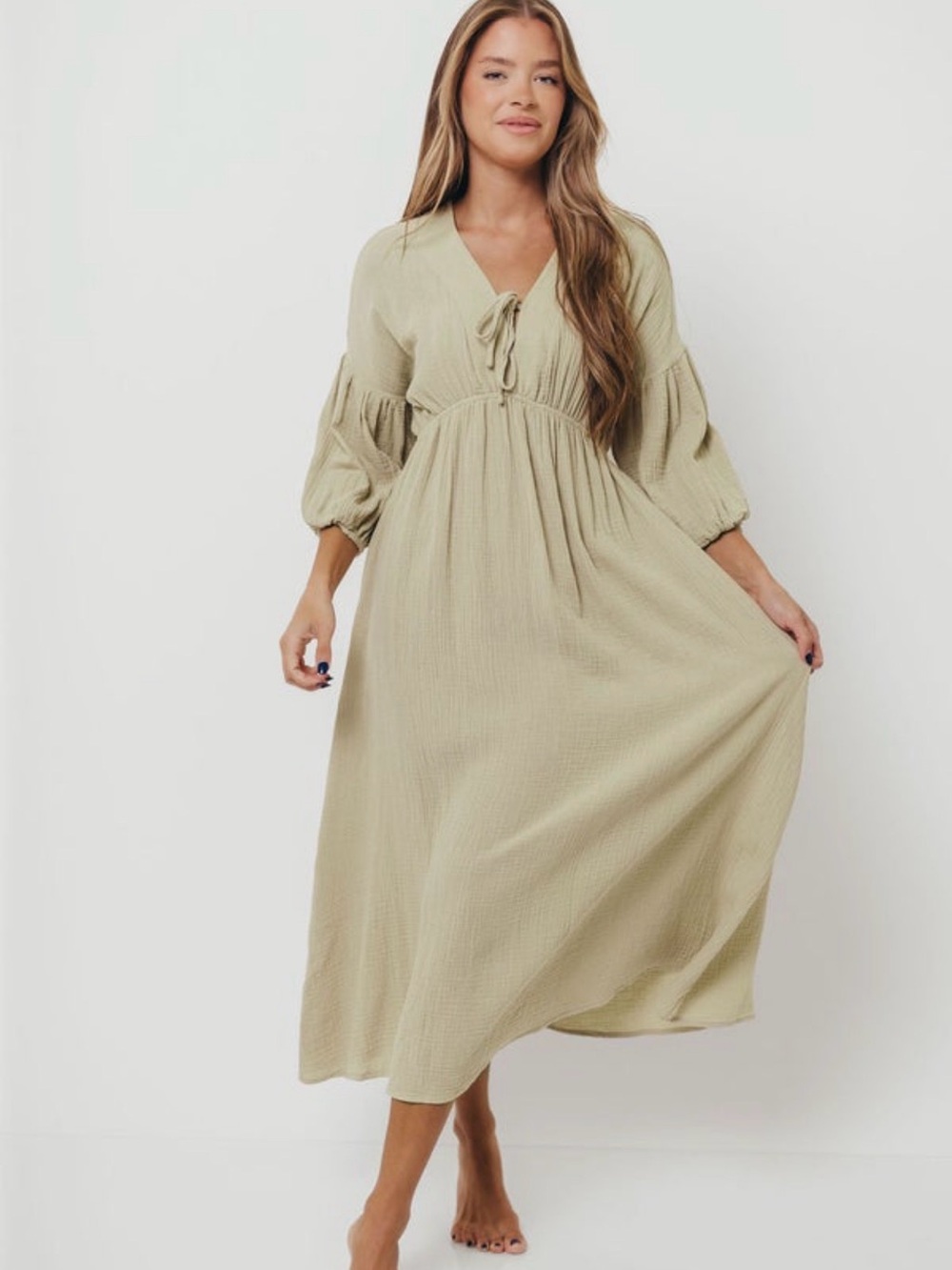 Worth Collective 100% Cotton Midi Dress